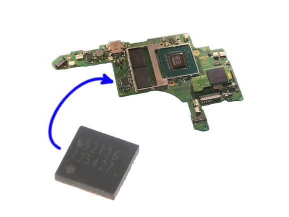 Réparation puce d'alimentation Power IC M92T36